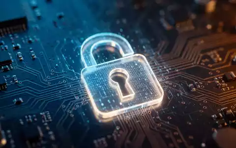 Ein leuchtendes digitales Vorhängeschloss-Symbol auf einer Computerplatine, das Cybersicherheit und Passkeyschutz darstellt. - Foto: über boerse-global.de