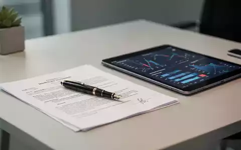 Ein Füllfederhalter auf einem juristischen Dokument und ein Tablet mit Finanzdiagrammen auf einem modernen Büroschreibtisch. - Foto: über boerse-global.de
