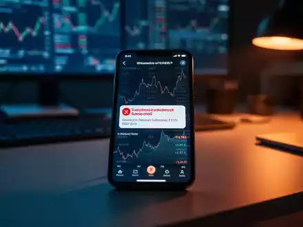 Ein Smartphone-Bildschirm mit einer verdächtigen Benachrichtigung auf einem Schreibtisch als Symbol für Cyberkriminalität. - Foto: über boerse-global.de