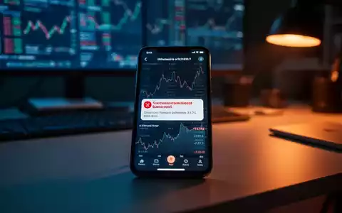 Ein Smartphone-Bildschirm mit einer verdĂ€chtigen Benachrichtigung auf einem Schreibtisch als Symbol fĂŒr CyberkriminalitĂ€t. - Foto: ĂŒber boerse-global.de