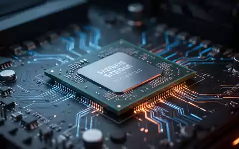 Nahaufnahme eines modernen Computerprozessorchips auf einem High-Tech-Motherboard. - Foto: über boerse-global.de