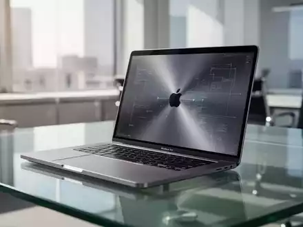 Ein modernes MacBook auf einem minimalistischen Schreibtisch, das Apple-Silicon-Hardware und native Softwareentwicklung repräsentiert. - Foto: über boerse-global.de