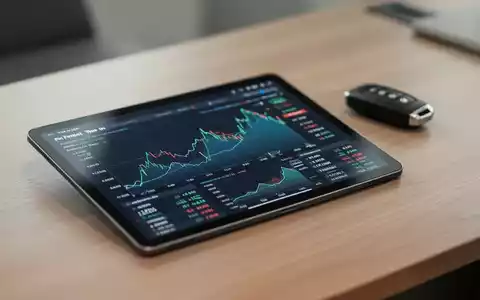 Digitaler Finanzrechner auf einem Tablet zur Berechnung von Kfz-Finanzierungskosten auf einem Schreibtisch. - Foto: über boerse-global.de