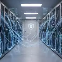Moderne Serveranlage mit digitaler Datenvisualisierung als Symbol für IT-Sicherheit und EU-Cybersecurity-Richtlinien. - Foto: über boerse-global.de
