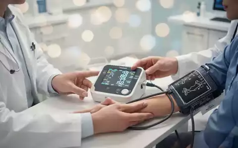 Ein Arzt misst bei einem Patienten den Blutdruck mit einem modernen digitalen Messgerät in einer medizinischen Praxis. - Foto: über boerse-global.de