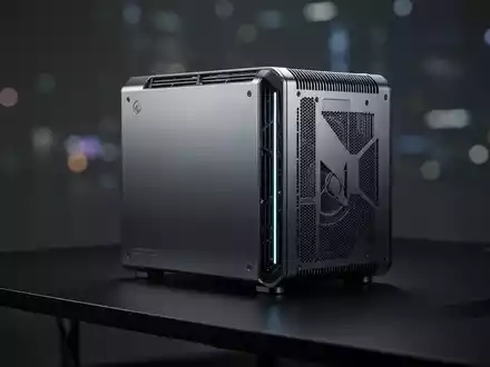Kompakte GMKtec NEO X1 Gaming-Workstation auf einem professionellen Büroschreibtisch. - Foto: über boerse-global.de