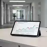 Ein moderner, heller Büroarbeitsplatz in einer öffentlichen Verwaltung mit einem digitalen Tablet auf dem Schreibtisch. - Foto: über boerse-global.de