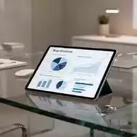 Ein moderner Büroarbeitsplatz mit einem Tablet, auf dem Gehaltsdaten und Statistiken zur Entgelttransparenz zu sehen sind. - Foto: über boerse-global.de