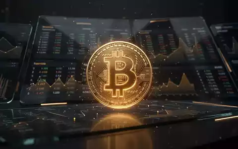 Digitales Bitcoin-Symbol auf einer modernen Finanz-Datenoberfläche. - Foto: über boerse-global.de