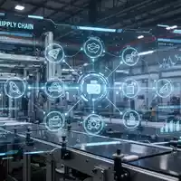 Digitale Benutzeroberfläche zur Visualisierung von Produktdaten und Lieferketten in einem modernen Industrieumfeld. - Foto: über boerse-global.de