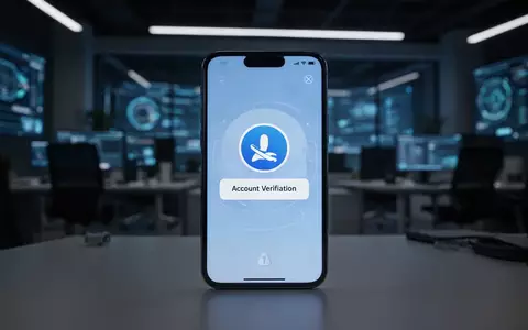 Ein Smartphone-Bildschirm mit einem Benachrichtigungssymbol für eine Kontenüberprüfung in einer modernen Büroumgebung. - Foto: über boerse-global.de