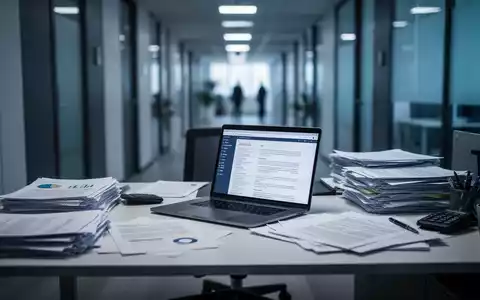 Ein moderner, überladener Schreibtisch im Büro, der die Belastung durch steigende Arbeitsanforderungen symbolisiert. - Foto: über boerse-global.de
