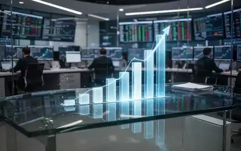 Abstrakte digitale Balkendiagramme auf einem modernen Schreibtisch symbolisieren positive Kursentwicklungen. - Foto: über boerse-global.de