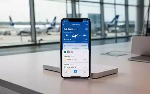 Nahaufnahme eines iPhone-Bildschirms mit Echtzeit-Flugverfolgung in einer Notizen-App. - Foto: über boerse-global.de
