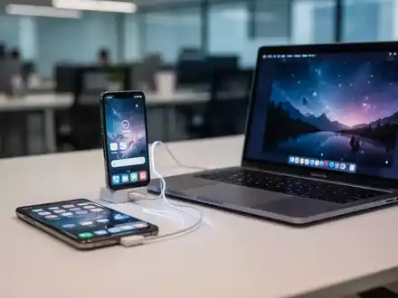 Ein Smartphone und ein Laptop liegen nebeneinander auf einem Schreibtisch und symbolisieren die digitale Vernetzung. - Foto: über boerse-global.de