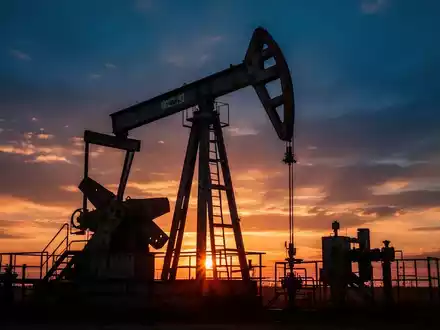 Ölpumpe bei Sonnenuntergang als Symbol für den Rohölmarkt - Foto: über boerse-global.de