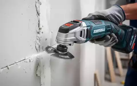 Professionelles Multifunktionswerkzeug bei der präzisen Renovierung einer Wand in einem modernen Wohnraum. - Foto: über boerse-global.de