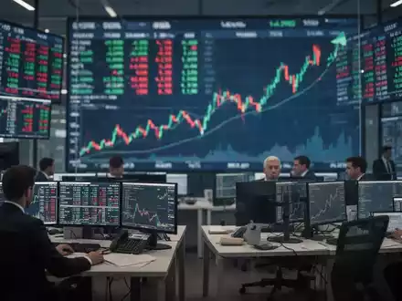 Moderne Handelsplattform mit verschwommenen Aktienkursen und Finanzdiagrammen - Foto: über boerse-global.de