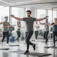 Junge Beschäftigte bei einer gemeinsamen Gesundheitsaktivität in einem modernen Bürogebäude. - Foto: über boerse-global.de