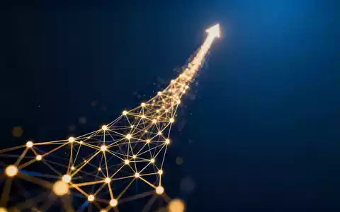Abstrakte digitale Netzwerk-Grafik in Blau und Gold, die ein steigendes Finanzmarktumfeld symbolisiert. - Foto: über boerse-global.de