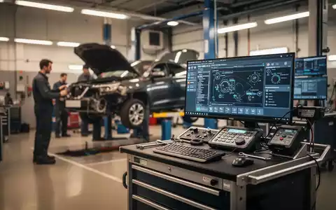 Moderne Kfz-Werkstatt mit professionellen Arbeitsplätzen und technischer Ausrüstung. - Foto: über boerse-global.de