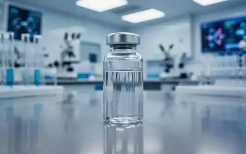 Ein medizinisches Fläschchen in einem modernen Forschungslabor als Symbol für die Untersuchung biologischer Alterungsprozesse. - Foto: über boerse-global.de