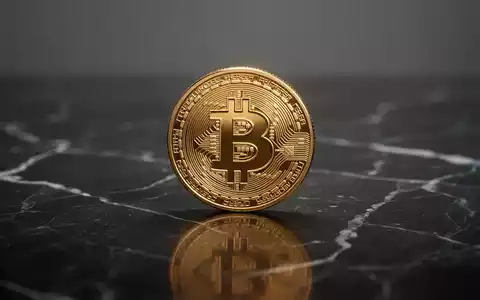 Eine einzelne Bitcoin-Münze auf einer glänzenden dunklen Oberfläche bei neutraler Beleuchtung. - Foto: über boerse-global.de