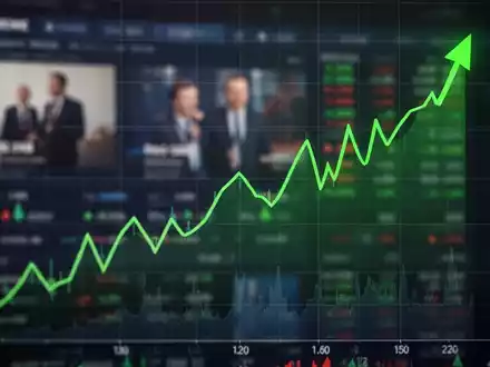 Steigender Börsenkurs in einer grafischen Darstellung auf einem Monitor - Foto: über boerse-global.de