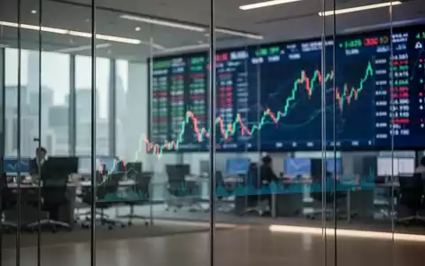 Moderne Börsenumgebung mit verschwommenen Aktienkursen auf einem digitalen Anzeigebildschirm - Foto: über boerse-global.de