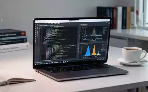 Ein moderner, professioneller Forschungsarbeitsplatz mit einem Laptop, auf dem wissenschaftliche Dokumente und Datenanalysen zu sehen sind. - Foto: über boerse-global.de