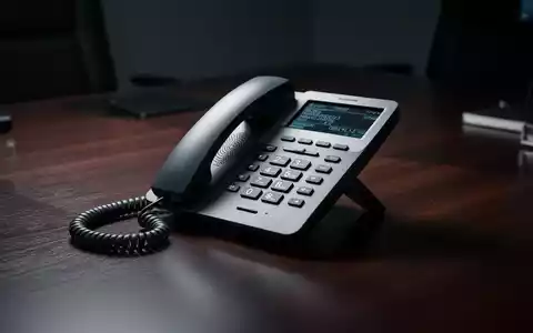 Ein modernes Telefon auf einem Schreibtisch als Symbol für betrügerische Anrufe durch falsche Polizeibeamte. - Foto: über boerse-global.de