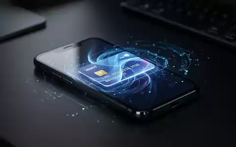Ein Smartphone mit einer digitalen Wallet-App auf einem dunklen Schreibtisch, als Symbol für Sicherheit im App Store. - Foto: über boerse-global.de
