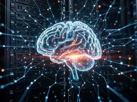 Abstrakte Darstellung eines digitalen neuronalen Netzwerks, das Cybersicherheit und die Risiken von KI-Modellen symbolisiert. - Foto: über boerse-global.de