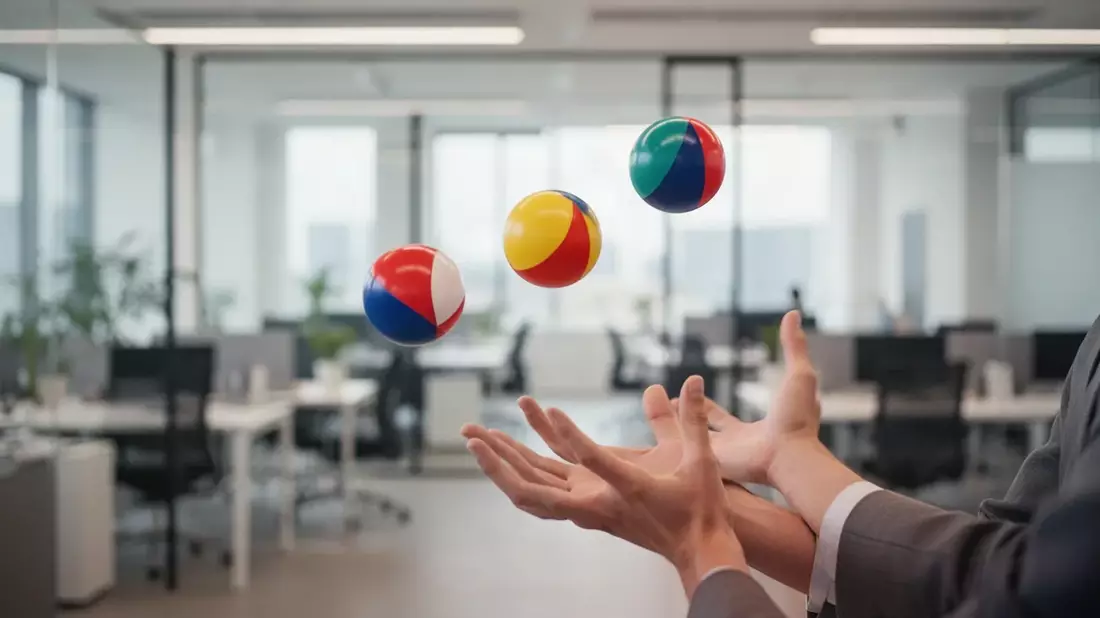 Jonglage-Workshops als neuer Ansatz gegen Stress im Büro