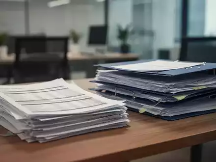 Aktenordner und Finanzunterlagen auf einem Schreibtisch als Symbol für eine Steuerprüfung und behördliche Ermittlungen. - Foto: über boerse-global.de