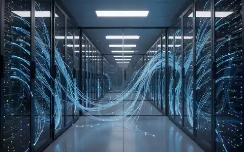 Moderne, blau beleuchtete Serverinfrastruktur als Symbol für KI-Governance und Cybersicherheit in Unternehmen. - Foto: über boerse-global.de