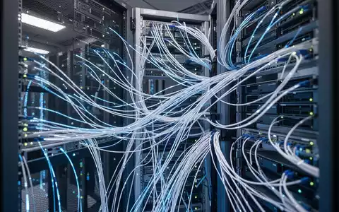 Moderne Serverräume mit leuchtenden Glasfaserkabeln in einem professionellen Rechenzentrum. - Foto: über boerse-global.de