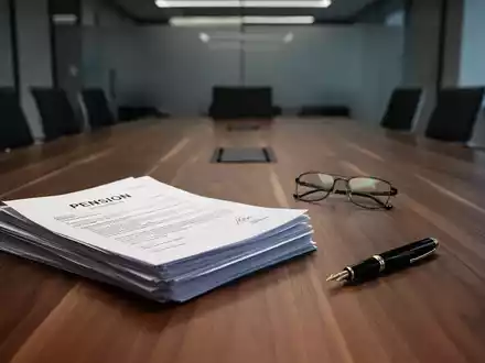 Aktenstapel und eine Brille auf einem Bürotisch als Symbol für die politische Debatte um Rentenreformen. - Foto: über boerse-global.de