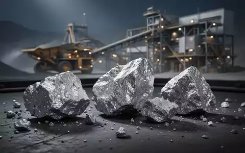 Rohsilbererz auf einem industriellen Untergrund in einer modernen Minenanlage. - Foto: über boerse-global.de