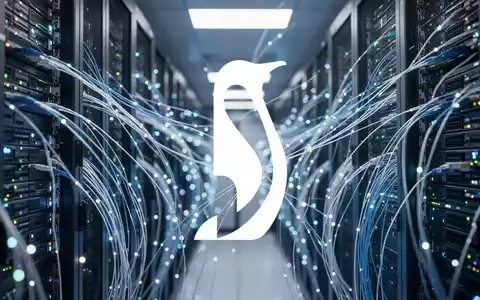 Abstrakte Darstellung eines modernen Hochleistungs-Rechenzentrums mit leuchtenden Glasfaserkabeln und Server-Infrastruktur. - Foto: über boerse-global.de
