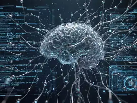 Abstrakte Datenvisualisierung von kryptografischen Algorithmen und neuronalen Netzwerken in einem technologischen Kontext. - Foto: über boerse-global.de