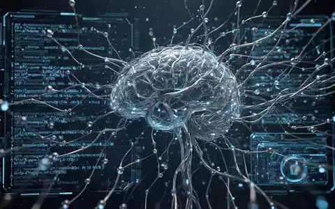 Abstrakte Datenvisualisierung von kryptografischen Algorithmen und neuronalen Netzwerken in einem technologischen Kontext. - Foto: über boerse-global.de