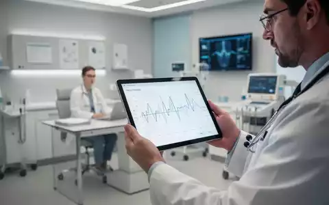 Ein Arzt hält ein Tablet mit einer grafischen Darstellung von Blutzuckerwerten in einer modernen medizinischen Praxis. - Foto: über boerse-global.de