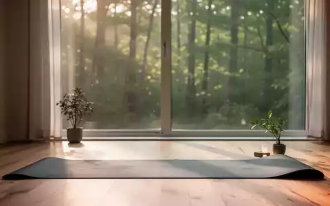 Ein heller, minimalistischer Raum mit einer Yogamatte und natürlichem Licht, der eine ruhige Atmosphäre zur Entspannung schafft. - Foto: über boerse-global.de