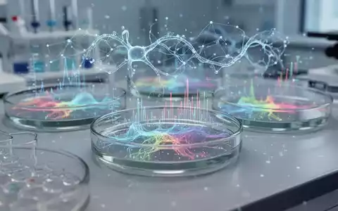 Ein modernes medizinisches Labor mit digitalen Datenvisualisierungen über mikrobiologischen Proben zur Diabetesprävention. - Foto: über boerse-global.de
