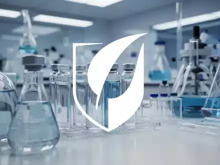Abstraktes, professionelles Laborumfeld mit medizinischen Glasfläschchen in einer modernen, hellen Laborumgebung. - Foto: über boerse-global.de