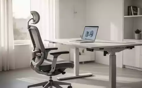 Moderner, ergonomisch gestalteter Arbeitsplatz in einem hellen Büro mit Fokus auf eine aufrechte Sitzhaltung. - Foto: über boerse-global.de