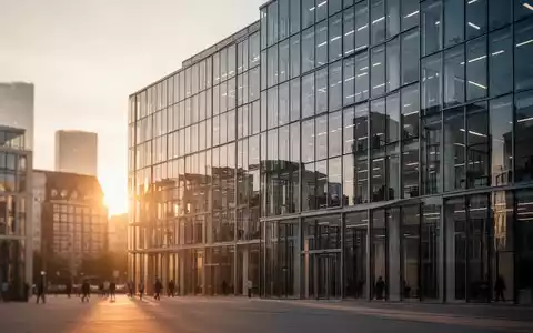 Moderne Glasfassade eines Bürogebäudes im Hamburger Bankenviertel während der Dämmerung. - Foto: über boerse-global.de