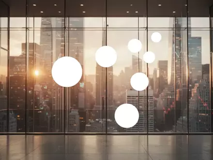 Abstraktes, professionelles Finanz-Bild mit einem modernen Bürogebäude im goldenen Licht, das wirtschaftliche Erholung symbolisiert. - Foto: über boerse-global.de