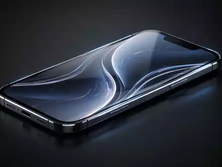 Ein futuristischer Smartphone-Prototyp mit rahmenlosem Display und abgerundeten Glaskanten in einer professionellen Studioaufnahme. - Foto: über boerse-global.de